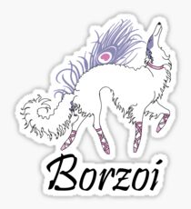 Ballet Borzoi Sticker