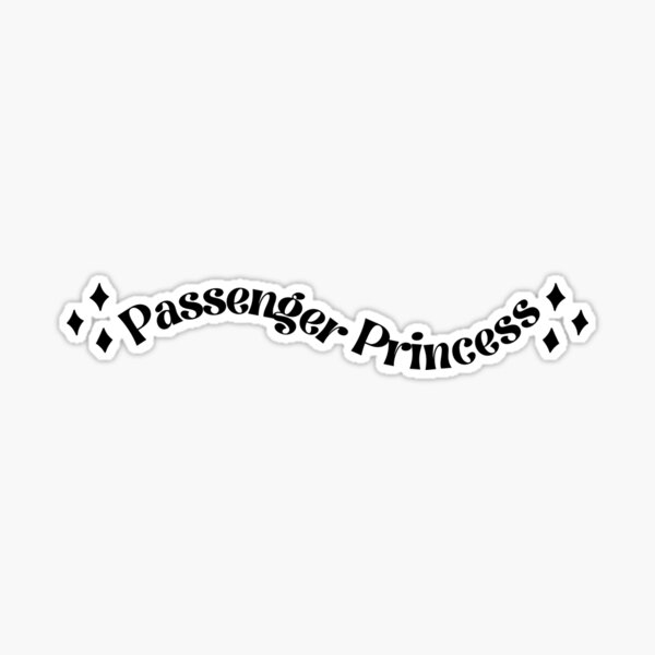 Sticker for Sale avec l'œuvre « Passenger Princess ✨ - Noir/Rose Clair » de  l'artiste lorxllan