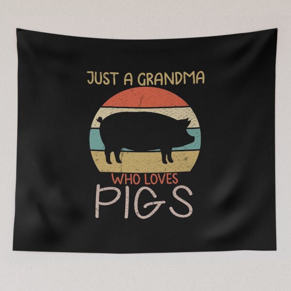 Item preview, Just A Grandma Who Loves Pigs, Pigs, Pig, Pigs lover, Pig idea, Pig gift, Pig design designed and sold by RedArtsDesign.