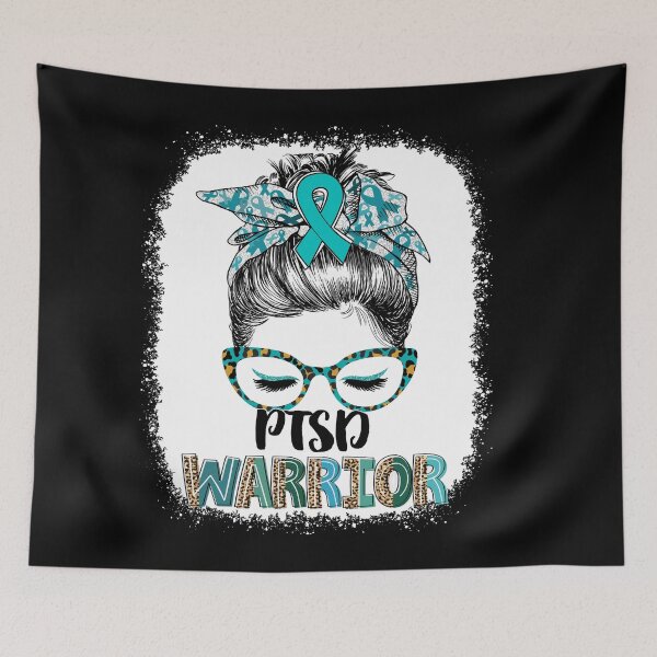 Item preview, Messy Bun Leopard PTSD Warrior designed and sold by rechardtee.
