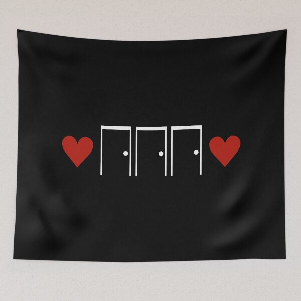 Item preview, THREE DOORS Logo - White on Black designed and sold by threedoorsbooks.