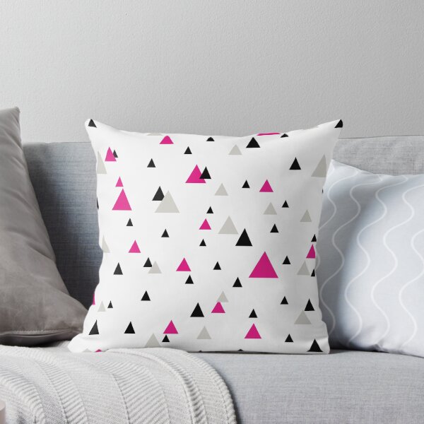 Item preview, Magenta and Black Modern Triangles Pattern designed and sold by KeikoPrints.