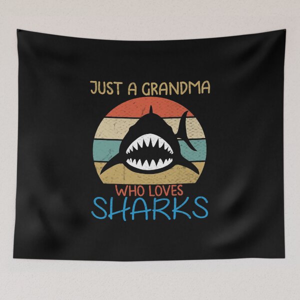 Item preview, Just A Grandma Who Loves Shark Teeth, Just A Grandma Who Loves Sharks, Shark Teeth, Shark, Sharks, Sharks lover, Shark gift, Shark design designed and sold by RedArtsDesign.