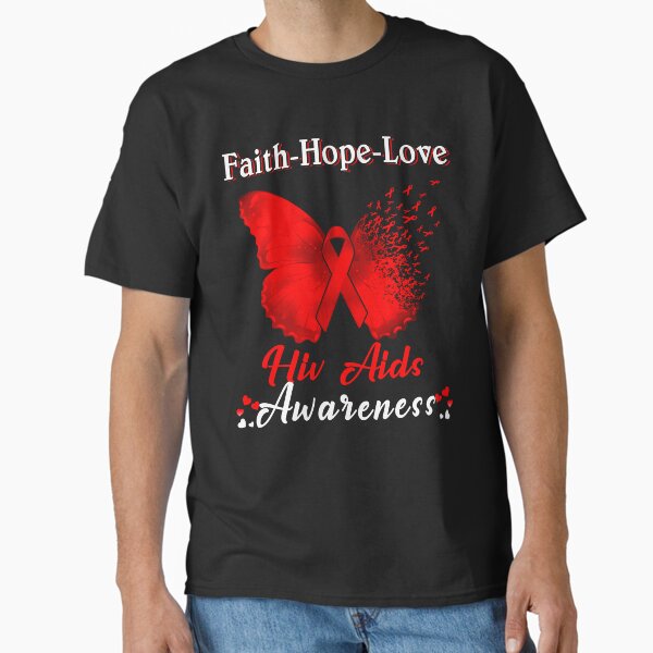 Item preview, Faith Hope Love Butterfly Hiv Aids Awareness designed and sold by Gillosina.