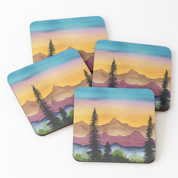 Item preview, Watercolor Sunset Landscape designed and sold by AgusTheReader.