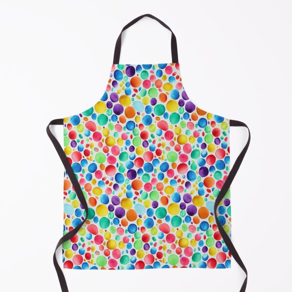 Item preview, Rainbow watercolor paint dots on a white background happy designed and sold by ClairesPatterns.