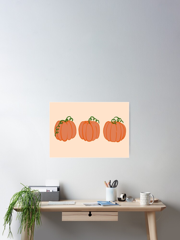 Thumbnail 2 of 3, Poster, Pumpkins designed and sold by tristinrose.