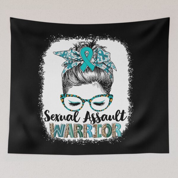 Item preview, Messy Bun Leopard Sexual Assault Warrior designed and sold by rechardtee.