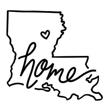 Cute Louisiana Home State Outline Sticker