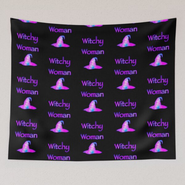 Item preview, Witchy Woman with Witch Hat Pink/Purple designed and sold by Suzalicious.