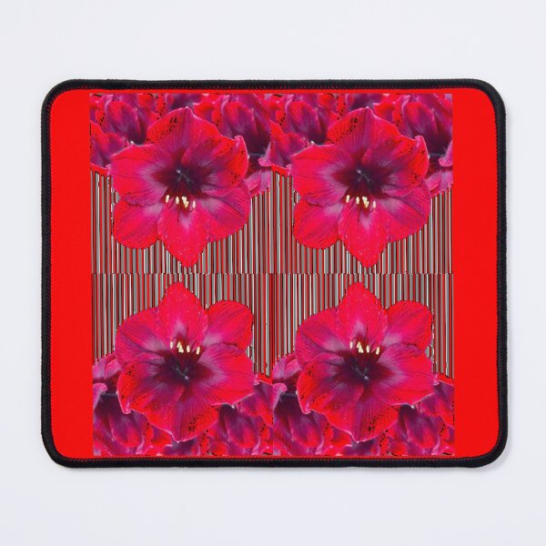 Item preview, RED AMARYLLIS GARDEN FLOWER PATTERN ABSTRACT ART designed and sold by sharlesart.