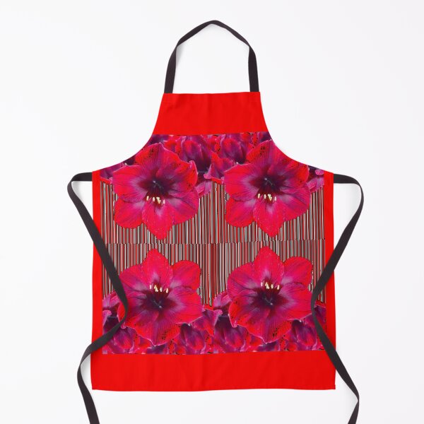 Item preview, RED AMARYLLIS GARDEN FLOWER PATTERN ABSTRACT ART designed and sold by sharlesart.