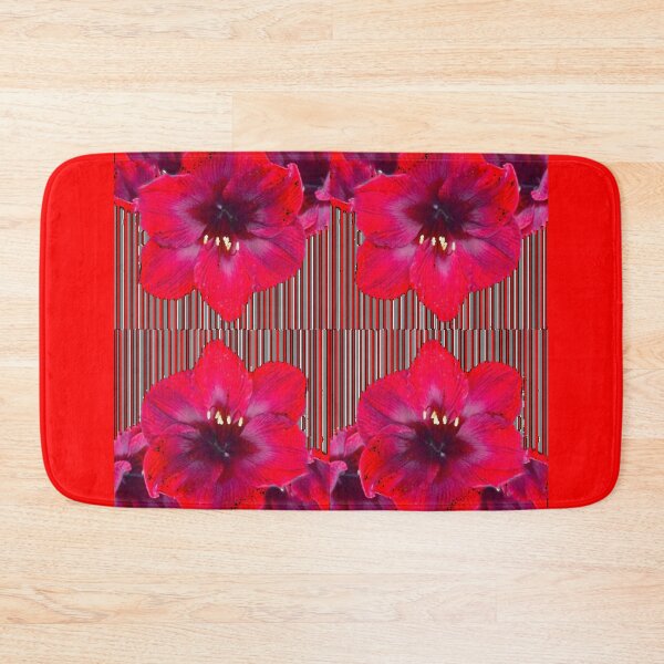 Item preview, RED AMARYLLIS GARDEN FLOWER PATTERN ABSTRACT ART designed and sold by sharlesart.