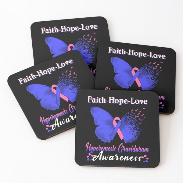 Item preview, Faith Hope Love Butterfly Hyperemesis Graviduram Awareness designed and sold by Gillosina.
