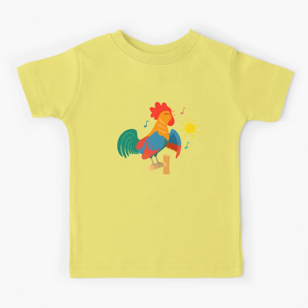 Children's T-Shirt Rooster in Paste Yellow Puffer Fish - Breizh Rider