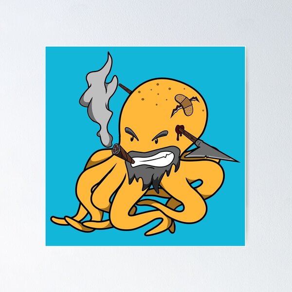 Item preview, Scalawag The Octopus - Yellow designed and sold by CreamFlakes.