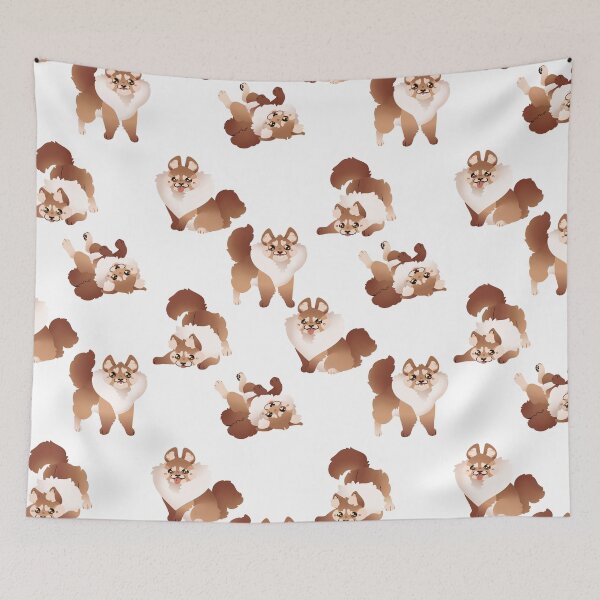 Item preview, Cute Lineless Pomeranian Pattern designed and sold by Runaway-Rosie.