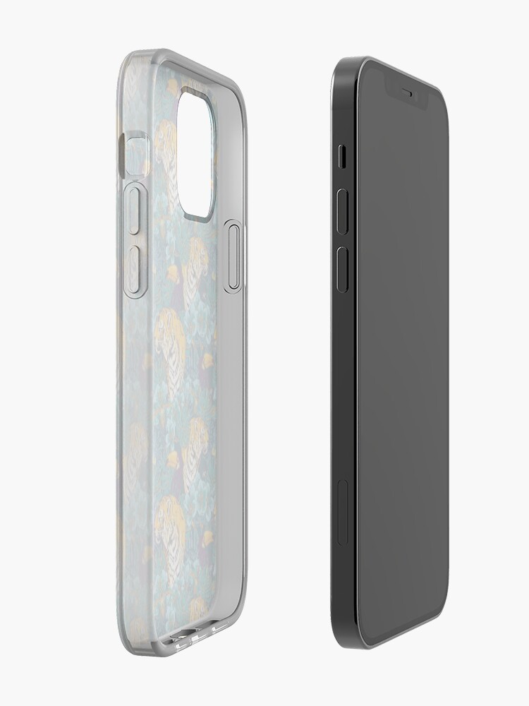 Alternate view of Tropical Pattern with Tiger, Toucan and Flowers // Blue Green Print iPhone Case & Cover