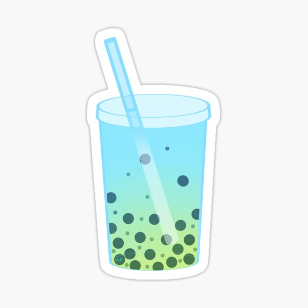 boba tea pattern Sticker