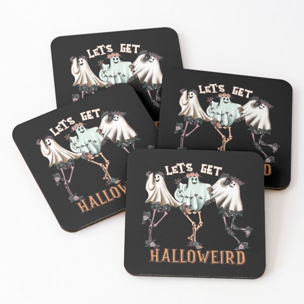Item preview, Let's Get Halloweird Funny Ghost Skeleton designed and sold by onthemovedesign.