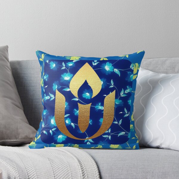 Aperçu de l'œuvre Calice floral bleu sur bleu Universalisme unitaire créée et vendue par KCAbdelnour.