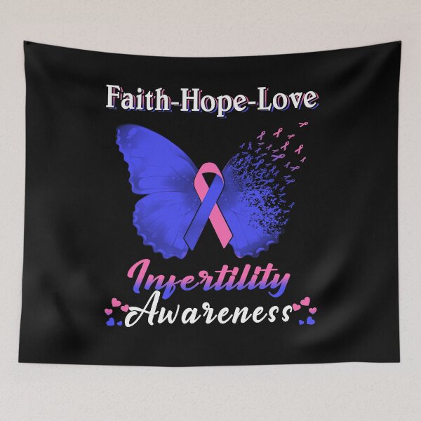 Item preview, Faith Hope Love Butterfly Infertility Awareness designed and sold by Gillosina.
