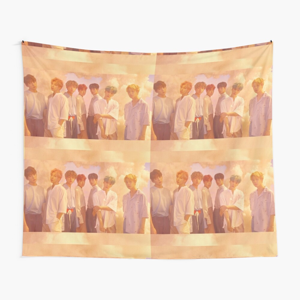 Bts Love Yourself Her Version O Group Photo Tapestry By Khalilahamer Redbubble