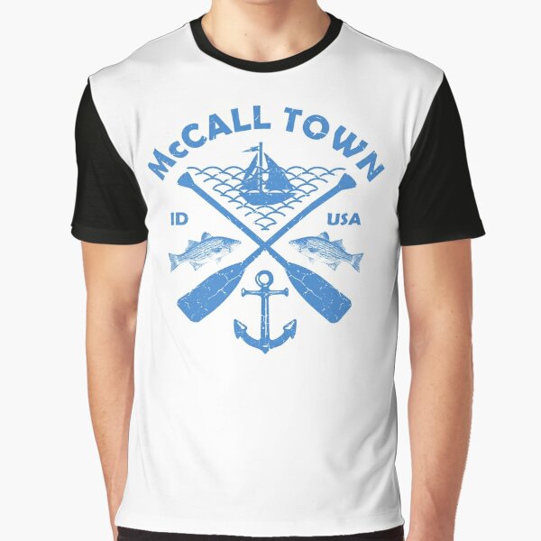 McCall Lake Town, Idaho, Fishing Boat Paddle Adventure Sticker