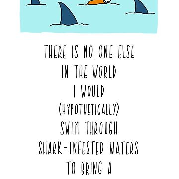 Artwork thumbnail, Anniversary Card. Shark Infested Waters by itslilpeanut