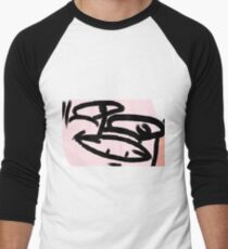 Classic, supreme deisgn of Pudu Davies reacting to a situation Men's Baseball ¾ T-Shirt