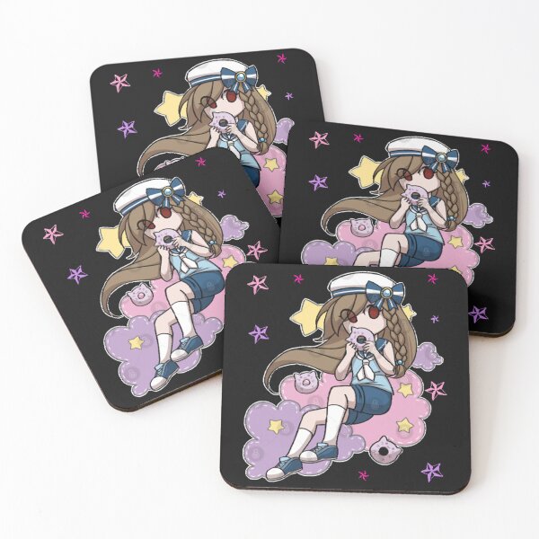 Item preview, Anime Sailor Girl eating Cat Donut designed and sold by KamleshChokshi.