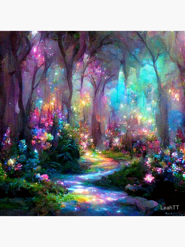 Rainbow Magic Fairy Forest Path  Enchanted Faerie Woods Poster