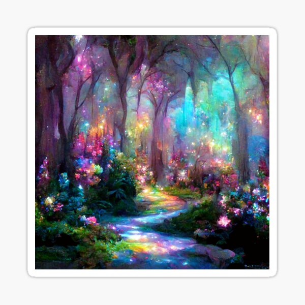 Rainbow Magic Fairy Forest Path | Enchanted Faerie Woods | Poster