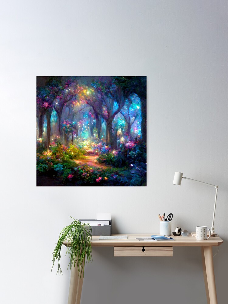 Rainbow Magic Fairy Forest Grove  Enchanted Faerie Woods Poster