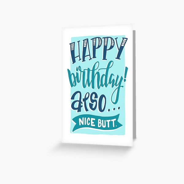 Humorous Bad Bunny Birthday Card, Naughty Bday Greeting Card, Lovely Happy Birthday Card for Him Her