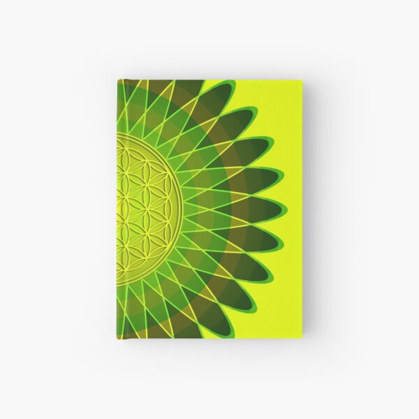 Blume des Lebens - Geometrische Sinuskurven Blüte 1 Notizbuch