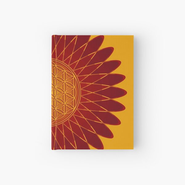 Kopie von Flower Of Life - Geometric Sinus Curves Blossom 3 Notizbuch