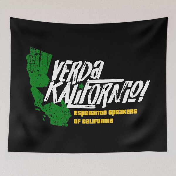 Item preview, Verda Kalifornia! - Nigra fono/Black background designed and sold by jonizaak.