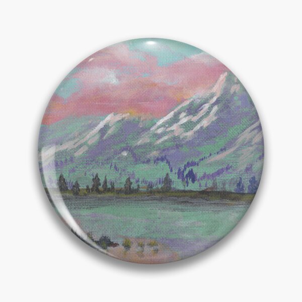 Item preview, Green Mountain Sunrise Landscape Painting designed and sold by Aryxaba.