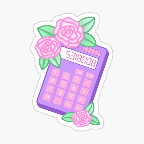 boobies calculator 3 vinyl sticker