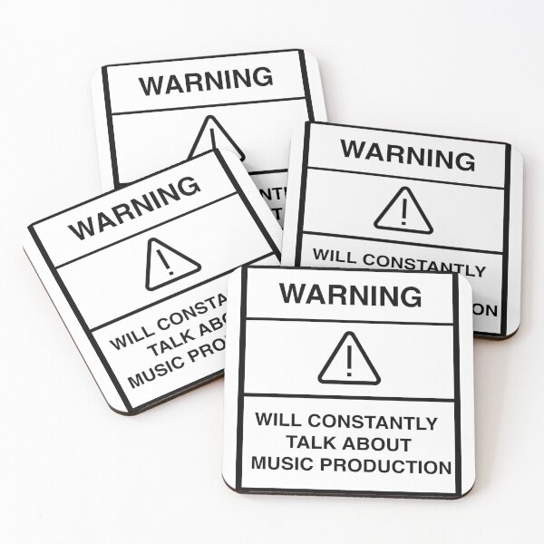 Item preview, WARNING, MUSIC PRODUCTION  designed and sold by AuxDesigns.