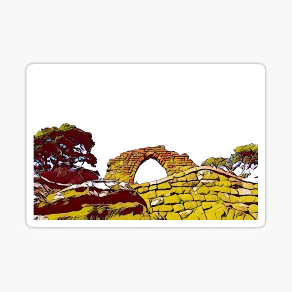 Stone Archway Ruins Hawkstone Park Follies Sticker