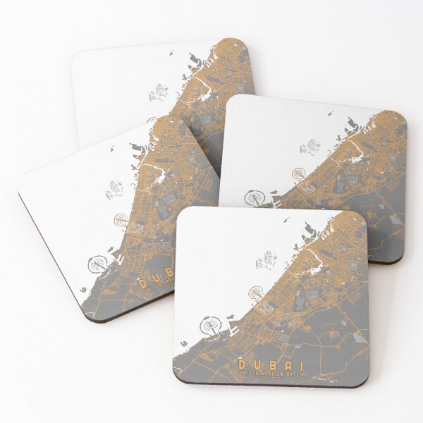 Item preview, Dubai City Map of United Arab Emirates - Bauhaus designed and sold by deMAP.