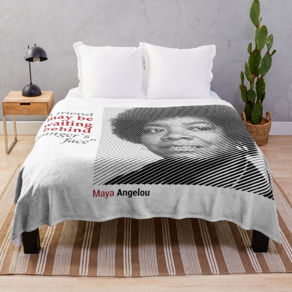 Item preview, Maya Angelou's Portrait with a Friendship Quote designed and sold by emotica.