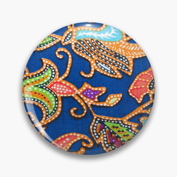 Item preview, Painted Floral Pattern On Blue Background designed and sold by TheCatmeow2000.