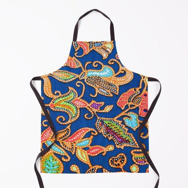 Item preview, Painted Floral Pattern On Blue Background designed and sold by TheCatmeow2000.