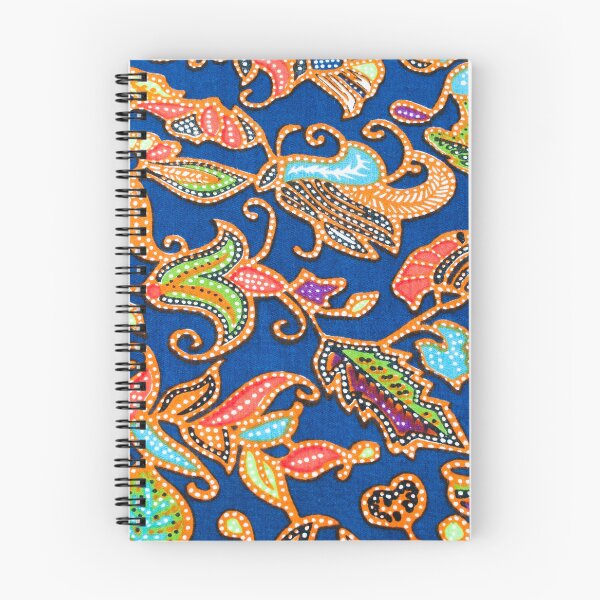 Item preview, Painted Floral Pattern On Blue Background designed and sold by TheCatmeow2000.