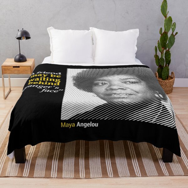 Item preview, Maya Angelou's Portrait with a Friendship Quote (inverse) designed and sold by emotica.