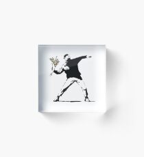 Flower man - Street art Acrylic Block