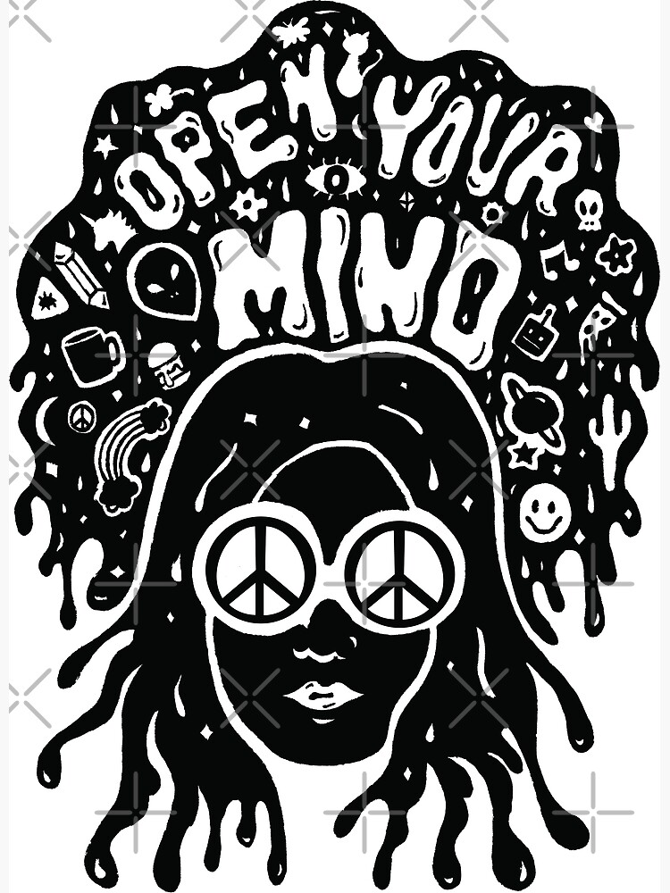 Open Your Mind in black by doodlebymeg